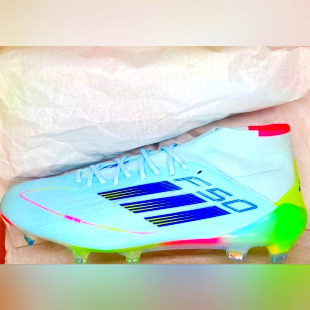 Adidas Adizero F50 Elite FG Mid-Cut "Stellar Icon Pack" Sz 7 Women NIB
